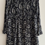 The Kooples FLAWED  Rodeo Snake Print Silk Ruffle Dress, Black/Cream, Size Small Photo 0