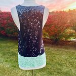 J.Crew  Navy and Aqua Sequin tank Photo 9