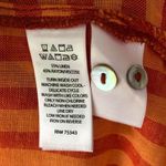 Tahari NWT  Orange Striped Button Down/Swimsuit Coverup Sz M Photo 4