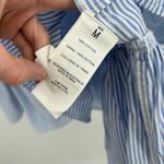 Seafolly  Australia Henley Stripe Mini Dress Blue White Size Medium Pockets Photo 5