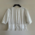 ByTiMo Tuckernuck Medium Blouson Mini Dress White Cotton Poplin Preppy Summer Photo 6