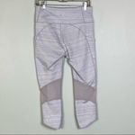 Athleta “Chat To Town” high rise jacquard & mesh athleisure capris. Medium. EUC Photo 5