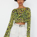 Nasty Gal Leopard Mesh Top Photo 0