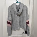 Abercrombie & Fitch Gray Sweatshirt with Pink and Maroon Striped Photo 3