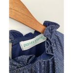 The Pants Store  M Blue Drop Waist Snakeskin Print Sleeveless Smocked Dress Navy Photo 3