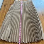 Wilfred  Tan Pleated Midi Skirt Photo 7
