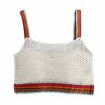 Marine layer  Caro Crochet Crop Tank Top Size Small Photo 4