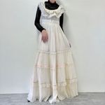 Gunne Sax  Romantic Victorian prairie Off-Shoulder Cottagecore Dress small Photo 2