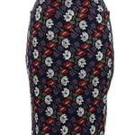 LuLaRoe Floral Tulips Garden Party Red & Purple Cassie Pencil Skirt Size S Small Photo 0