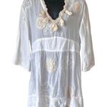 SAVAGE CULTURE Cala Vadella Boho Blouse White Size L Photo 0
