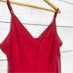 Cacique  Sheer Red Lingerie Night Gown Long Slip Dress  Size 22/24 Photo 2
