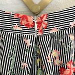 Flying Tomato A. Calin By  Striped Floral A Line Skirt Small Black White Photo 3