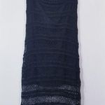 Emma James Black Crochet Knit Midi Skirt Photo 0