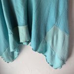Blue Knit Poncho Cover Up Ruana Cape Shawl Asymmetric Hem Versatile Cashmere Size undefined Photo 2