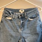 SO  Blue Straight Leg Jeans Classic Style SZ 3/26 Low Rise Stretch Denim Pants Photo 1
