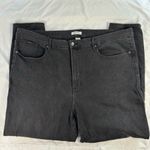 Good American sz 24 Good Waist Black Skinny Jean Zip Fly Corded Detail Knee Moto Photo 2