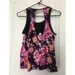 Tropical Escape  Women's Floral Swim Top Tank Tankini Size 14 Multicolor Photo 5