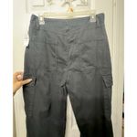 Gap NWT! Black Wide-Leg Twill Cargo Pants - Size 6 Petite Photo 4