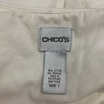 Chico's Botanical Print Top Womens Medium Ivory Paisley Detail 3/4 Sleeve Casual Photo 4