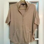White House | Black Market | Tan Short Sleeve Full Zip Cardigan Size XS Photo 2