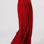 Band Of The Free New Smocked Waist Wide Leg Cropped Pants Red Chevron Size Small Photo 3