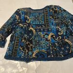 Joan Rivers  Women's 1X Moroccan Flair Knit Open Front 3/4 Sleeve Office Blazer Photo 4