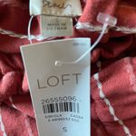 Loft Beach Ruffled Off Shoulder Dress Cover Up Mini Striped Tie Waist Small NWT Photo 7