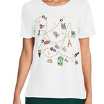 Karl Lagerfeld PARIS Embellished T-Shirt. Size S. MSRP $49 Photo 0