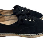 Vionic  Sandy Black Suede Lace-Up Espadrille Sneakers Orthotic Comfort Size 8 Photo 0