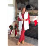 SKIMS  Foldover Pants in Red Size Small Photo 1