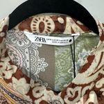 ZARA NWT  Blouse Floral Paisley Sheer Top Size M-L Photo 6