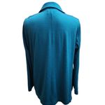 Norm Thompson Teal 100% Wool Open Front Cardigan Blazer‎ Jacket Medium Photo 1