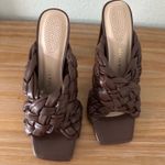 Azalea Wang “Carolina” Braided Leather Heels Sandals ~9 Brown Photo 0