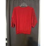 New York Knitworks Red Cheetah Sweatshirt, Leopard Print Top, Women's Medium Photo 1
