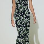 Reformation  Lisola Green Floral Dress L Photo 0
