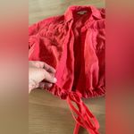 Athleta Playa Linen Passionfruit Coral wrap front Top Size large Photo 6