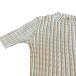Lafayette 148 Gingham Responsible Matte Crepe Short Sleeve Sweater Stretch XS White Photo 3