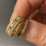 14k gold polished Rainbow hoops Photo 2