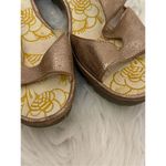 Fly London Yanca Gold Wedge Sandals Size 40/9 Photo 1