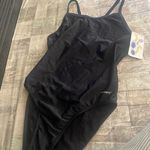 Sporti Solid Thin Strap One Piece Swimsuit Black Size XL Photo 5