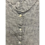 Sigrid Olsen  Womens‎ Blouse Blue 100% Linen Button Up Half Sleeve Size Large Photo 3