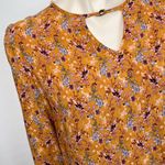 Xhilaration  Mustard and Navy‎ Fringe Hem Bohemian Paisley Print Dress Photo 4