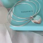 Tiffany & Co. Vintage Triple Wire Heart Tag Bangle Bracelet .925 Silver – 7.5” Photo 1