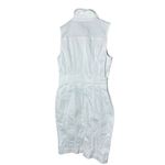 White House | Black Market White Denim Waist Belt Dress Size 4 Photo 5