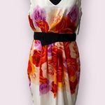 NY&C Floral Rose Draped Cocktail Dress Size 10 Pink Size M Photo 0