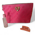 Juicy Couture Pink Velvet Love Travel Cosmetic Makeup Bag & Mini Bottle Photo 0