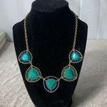 Francesca's Francesca’s Beautiful Blues, Greens, and Gold Tone Necklace Photo 0