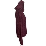 SO  Juniors Knitted Burgundy Long Sleeve Pullover Hoodie Photo 1