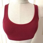 Burgundy ribbed bralette Photo 0