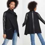 Spanx  Drape Front Faux Leather Convertible Jacket Black Size XL Photo 1